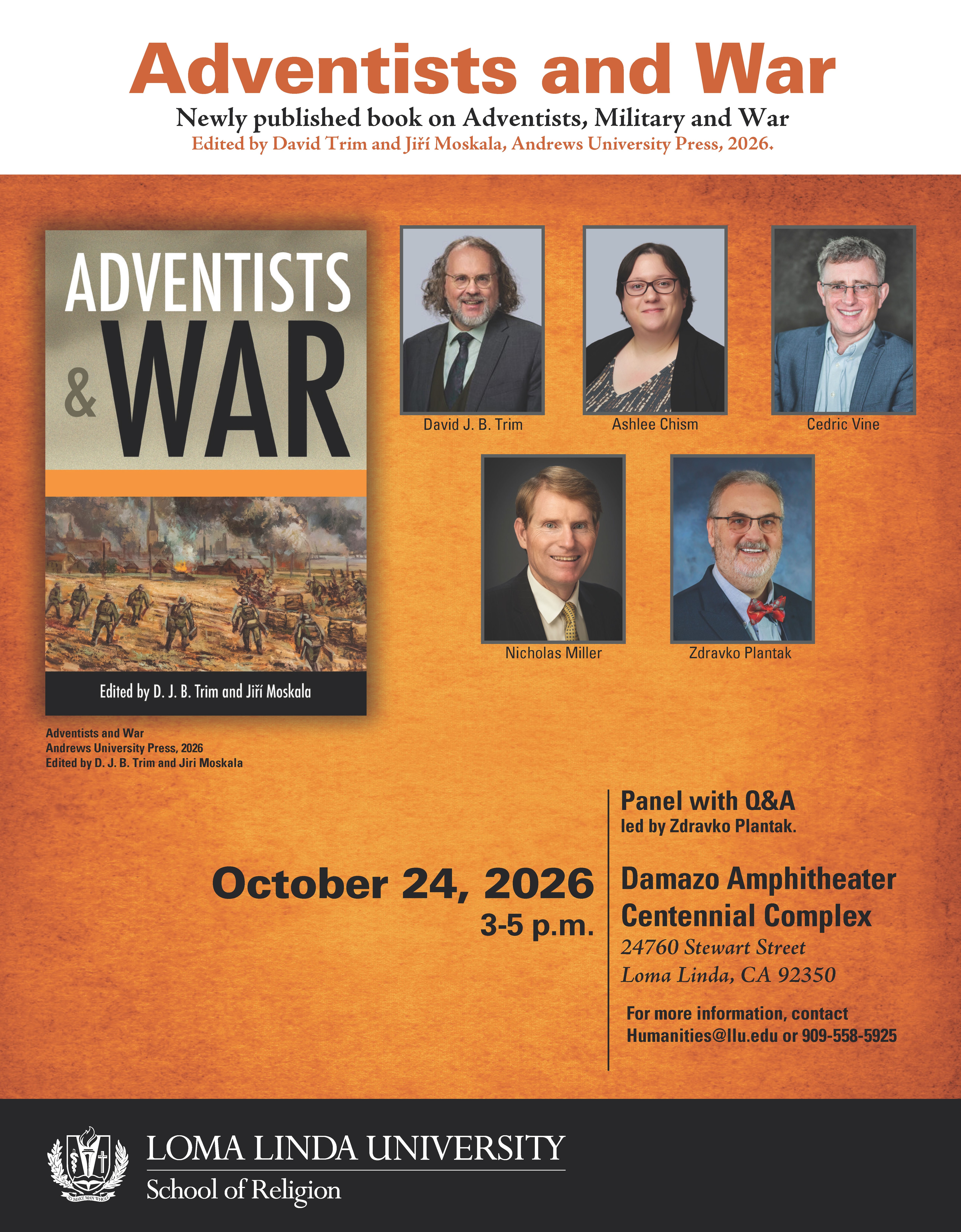 Poster for event, Adventists and War