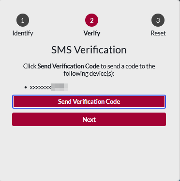 SMS verification 