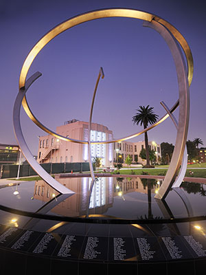 Mission Globe at Night