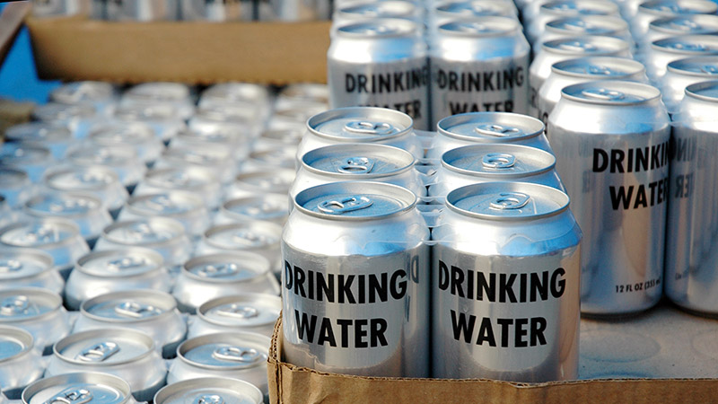 6-Pack of Blue Can Emergency Drinking Water