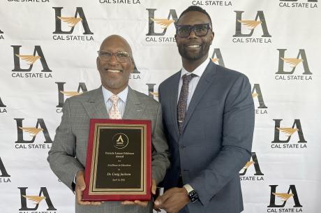 Craig Jackson and Maurice Hudson at the CSWA annual awards luncheon.